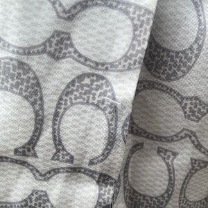 Coach Gray and White Patterned Fabric